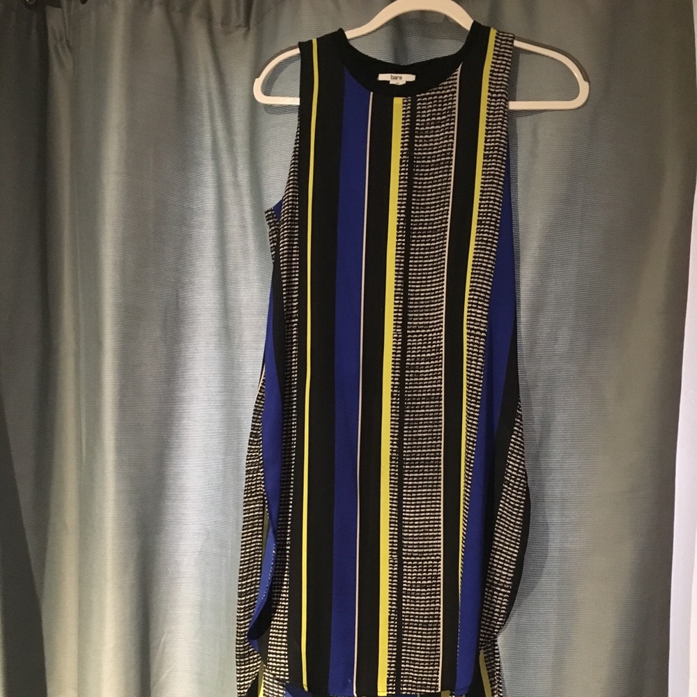 Bar III striped top high-low hem size M